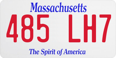 MA license plate 485LH7