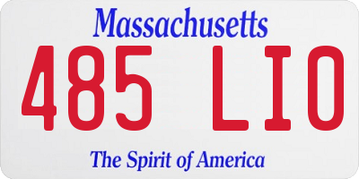 MA license plate 485LI0
