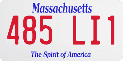 MA license plate 485LI1