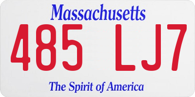 MA license plate 485LJ7