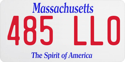 MA license plate 485LL0