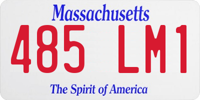 MA license plate 485LM1