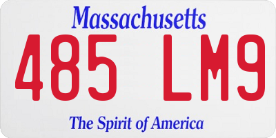 MA license plate 485LM9