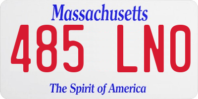 MA license plate 485LN0