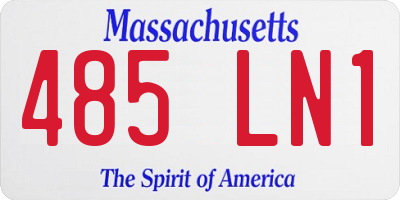MA license plate 485LN1