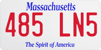 MA license plate 485LN5