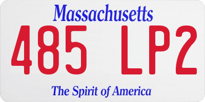MA license plate 485LP2