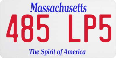 MA license plate 485LP5