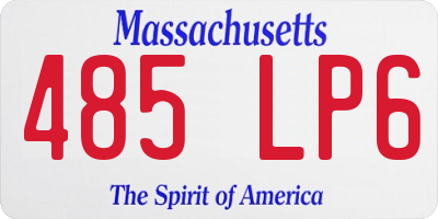 MA license plate 485LP6