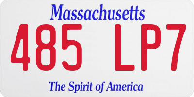 MA license plate 485LP7