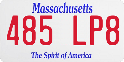 MA license plate 485LP8