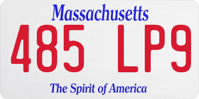MA license plate 485LP9