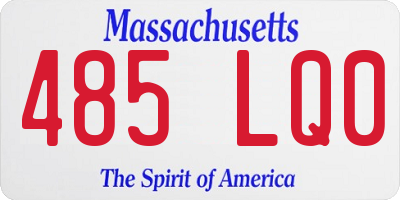 MA license plate 485LQ0