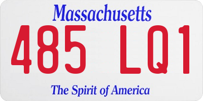 MA license plate 485LQ1