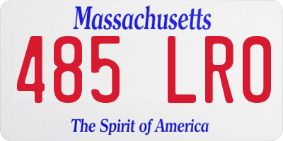 MA license plate 485LR0