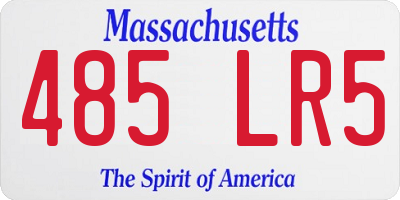 MA license plate 485LR5