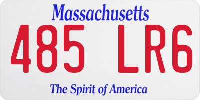 MA license plate 485LR6
