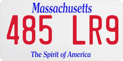 MA license plate 485LR9