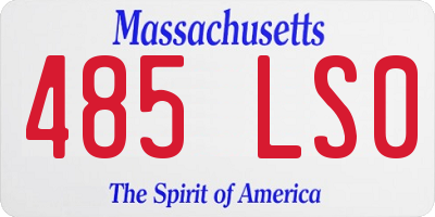 MA license plate 485LS0
