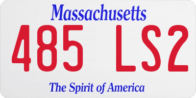 MA license plate 485LS2