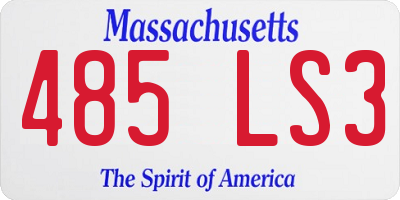 MA license plate 485LS3