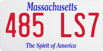MA license plate 485LS7