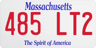 MA license plate 485LT2