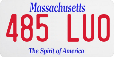 MA license plate 485LU0