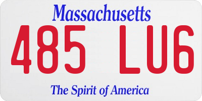 MA license plate 485LU6