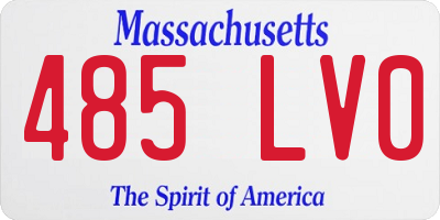 MA license plate 485LV0