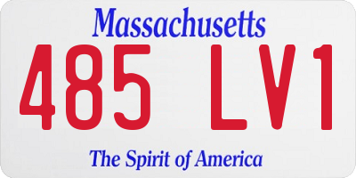 MA license plate 485LV1