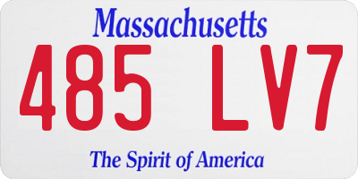 MA license plate 485LV7