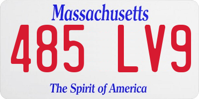 MA license plate 485LV9