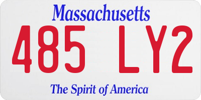 MA license plate 485LY2