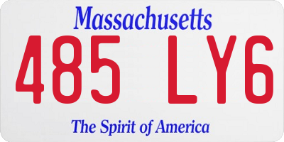 MA license plate 485LY6