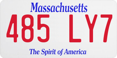 MA license plate 485LY7