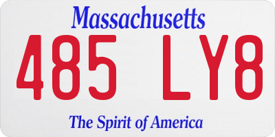 MA license plate 485LY8