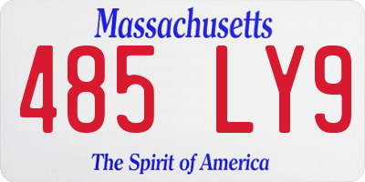 MA license plate 485LY9