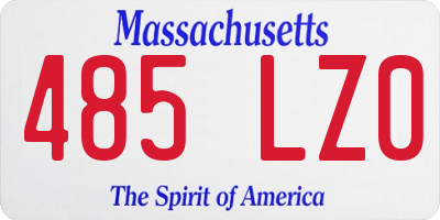 MA license plate 485LZ0