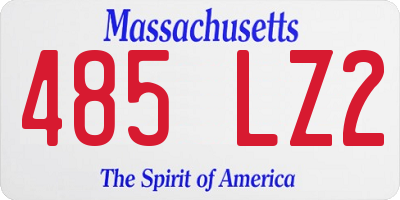 MA license plate 485LZ2