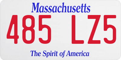 MA license plate 485LZ5