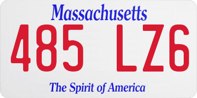 MA license plate 485LZ6