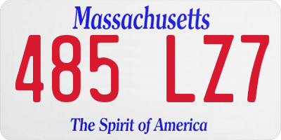 MA license plate 485LZ7
