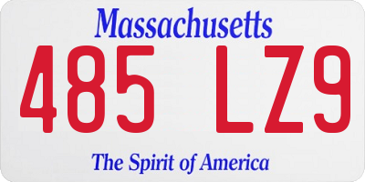 MA license plate 485LZ9