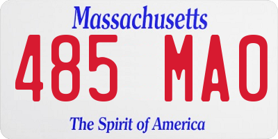 MA license plate 485MA0
