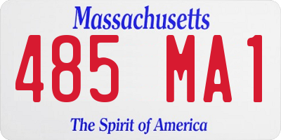 MA license plate 485MA1