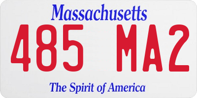MA license plate 485MA2