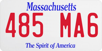 MA license plate 485MA6