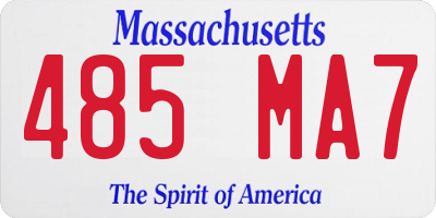 MA license plate 485MA7