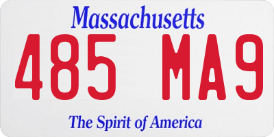 MA license plate 485MA9